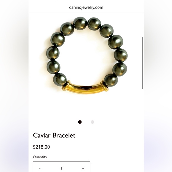 Elegant Gray Pearl Beaded Bracelet w 14k over brass piece - Picture 3 of 4